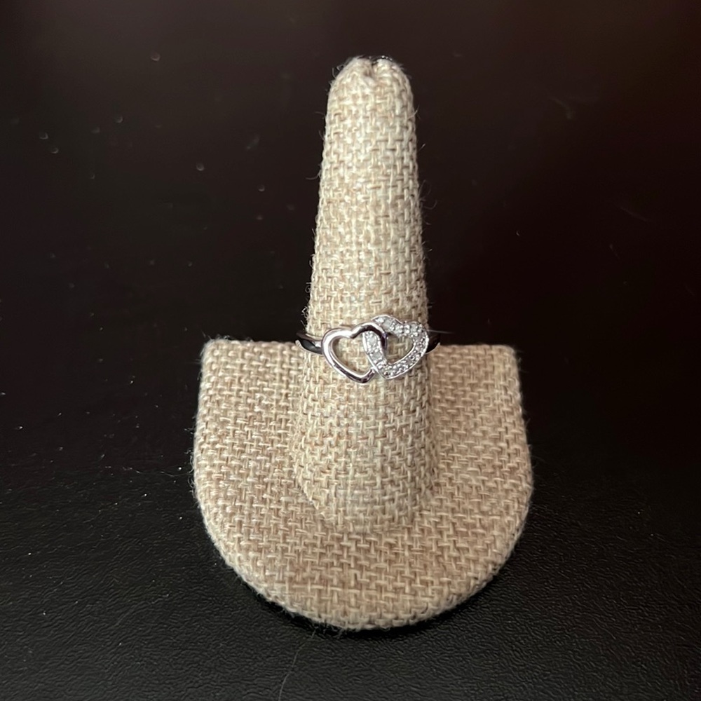 Heart silver ring